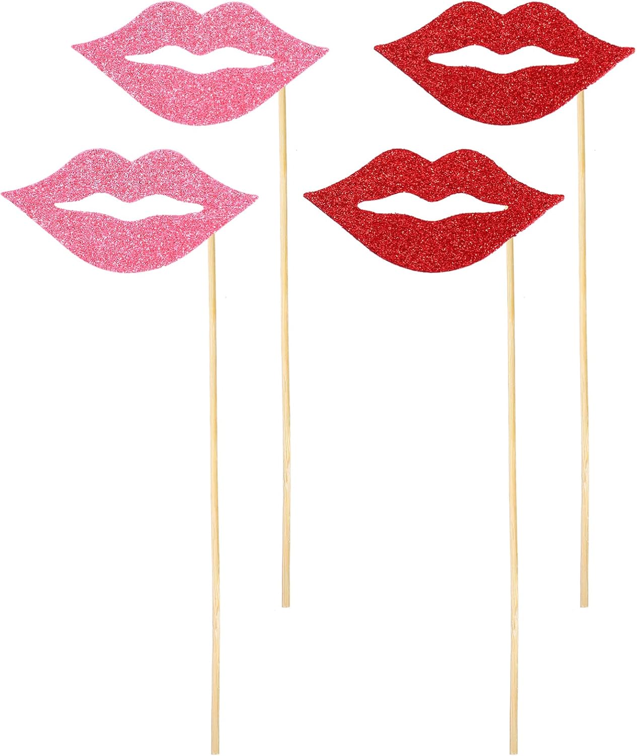 PRETYZOOM 40Pcs Funny Lips Photo Props for Parties Creative Selfie Accessories for Birthdays Weddings Festivals Handheld Photo Booth Lips for Fun Celebrations
