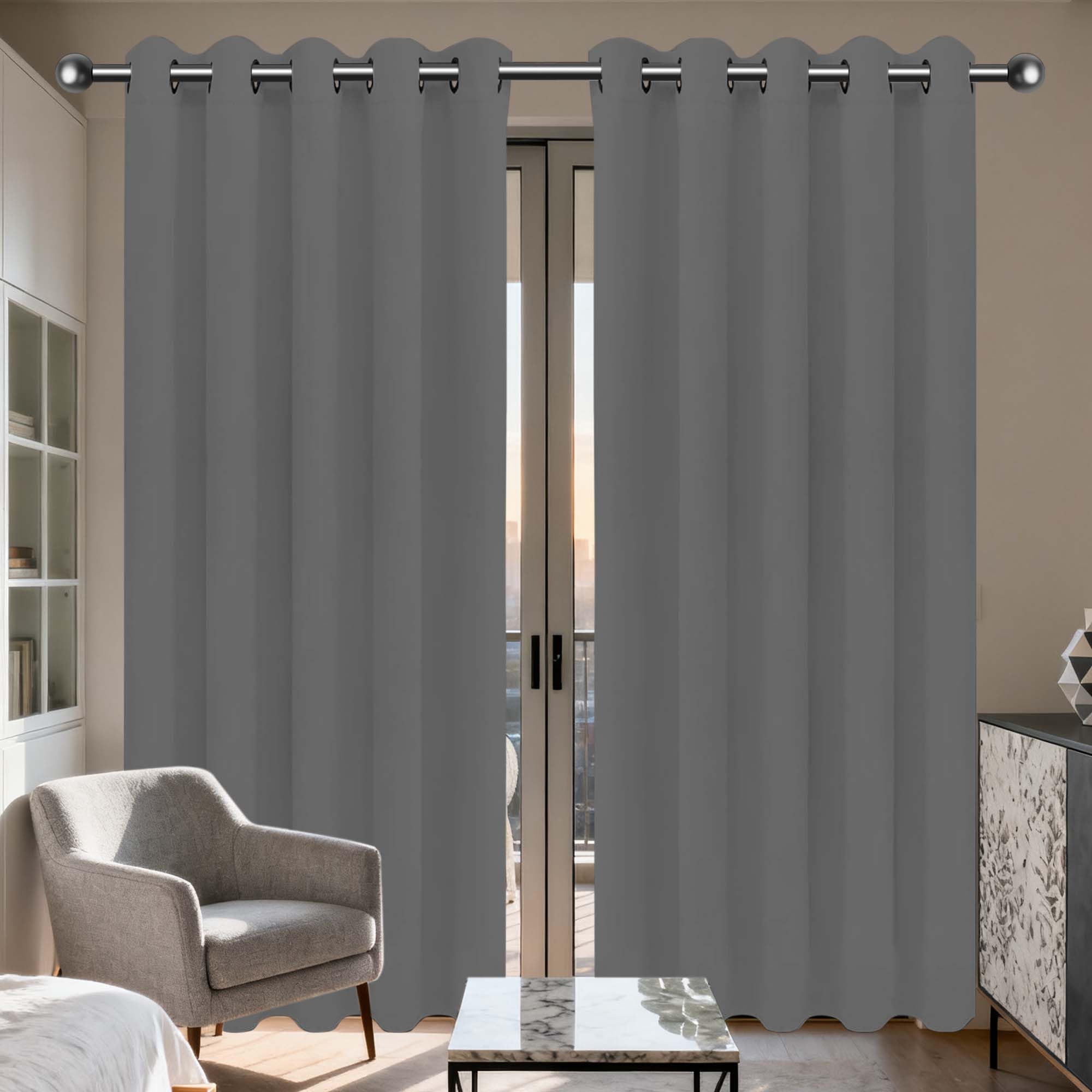 Rideaux isolants thermiques occultants pour bloquer la lumière et le froid du salon