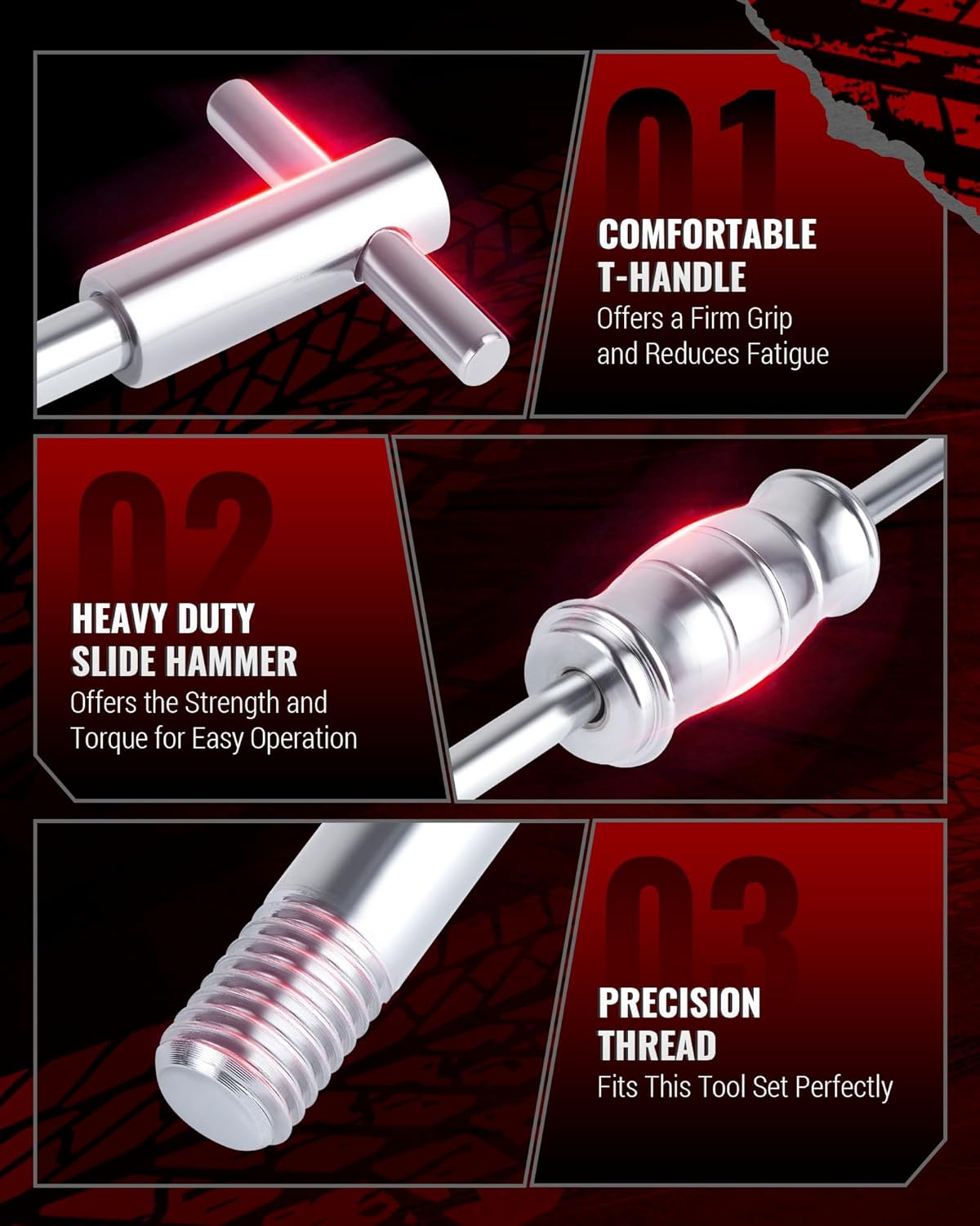 Blind Hole Collet Bearing Puller Set, Slide Hammer Bearing Puller Set with Expandable Collets 8-32mm, 12pcs Pilot Bearing Removal Tool Internal Bearing Extractor Puller Kit