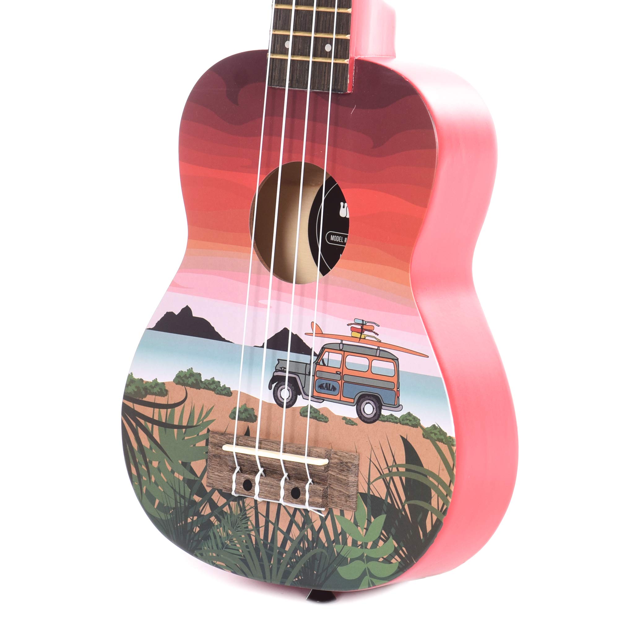 KALA Ukadelic UK-SURFARI - Surfari Soprano Ukulele, with Tote Bag