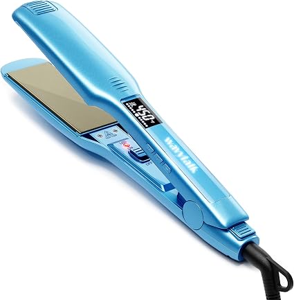 Amazon.com: Plancha plana de titanio de 1.75 pulgadas de ancho para  cabello, alisador de cabello profesional con temperatura ajustable (170  ℉-450 ℉), calentamiento rápido de doble voltaje (azul) : Belleza y Cuidado  Personal
