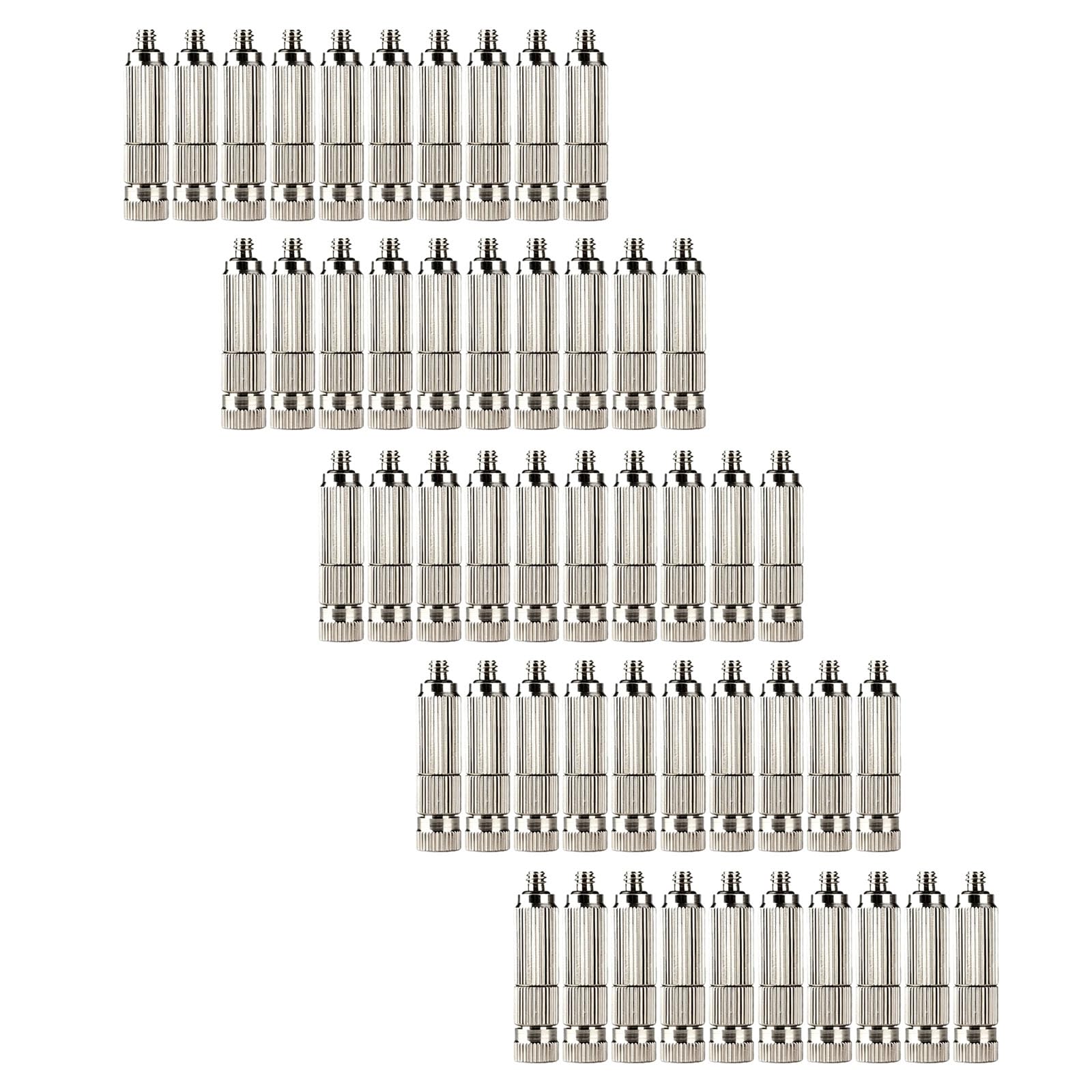 Messing-Nebeldüsen, Nebeldüsen für Kühlsysteme im Freien, Landschaftsbau, Luftbefeuchtung, Gewächshausbewässerung, 50 Stück Three-section extended 0.20mm aperture 2010