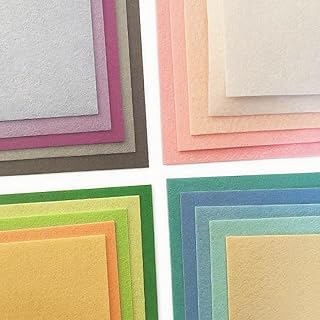 44Pcs 2mm Thick Coloured Felt Fabric Sheets, 10x10cm Craft Felt Squares ...