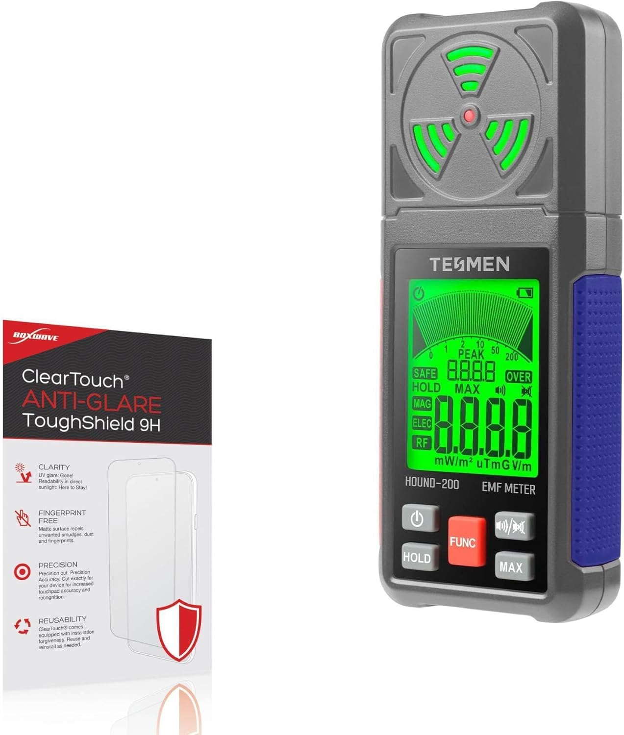 BoxWave Screen Protector Compatible With TESMEN Hound-200 (2.26 in) - ClearTouch Anti-Glare ToughShield 9H (2-Pack), Anti-Glare 9H Tough Flexible Film Screen Protector