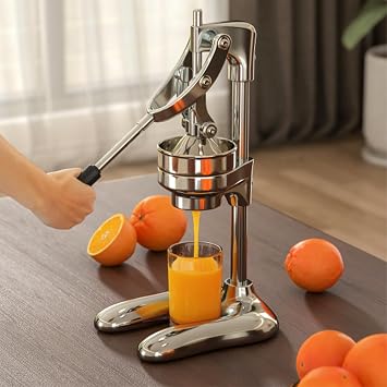 Nisorpa Stainless Steel Manual Juicer Commercial Hand Press Citrus Juicer Machine Fruit Squeezer Pomegranate Orange & Lemon Squeezer for Home Restaurant