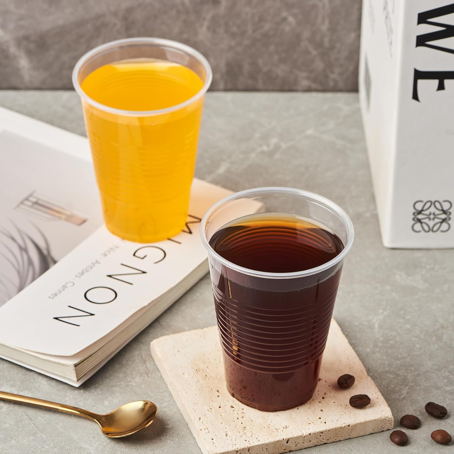 Crystal Clear Disposable Plastic Cups Bulk PP Cups for Parties,