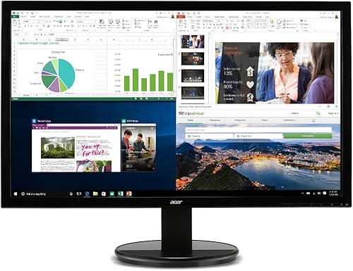 acer K202HQL Abi 19.5" HD (1366 x 768) NTSC 72% gama de colores inclinable VESA Monitor compatible para el trabajo o el hogar  1 x puerto HDMI y