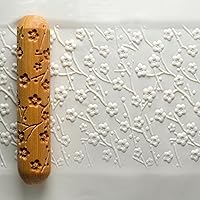 Vista 8 de MKM Pottery Tools Rodillos de mano grandes de madera para arcilla (BHR-01 Diagonal Basketweave)