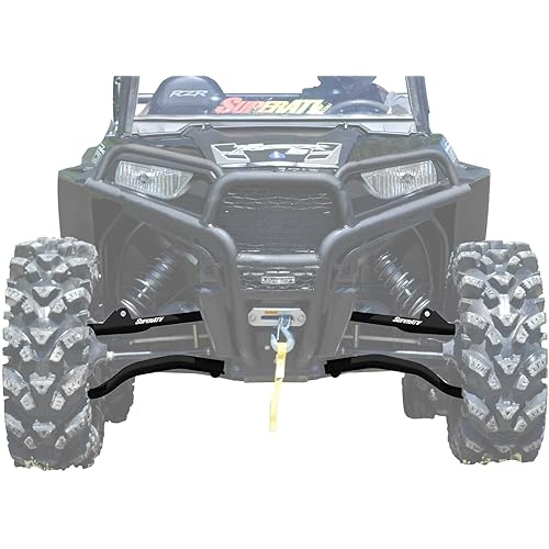SuperATV Heavy Duty High Clearance A-Arms for Polaris RZR S 900 / RZR 4 900 (2015-2016) - 1.5" Offset - Black