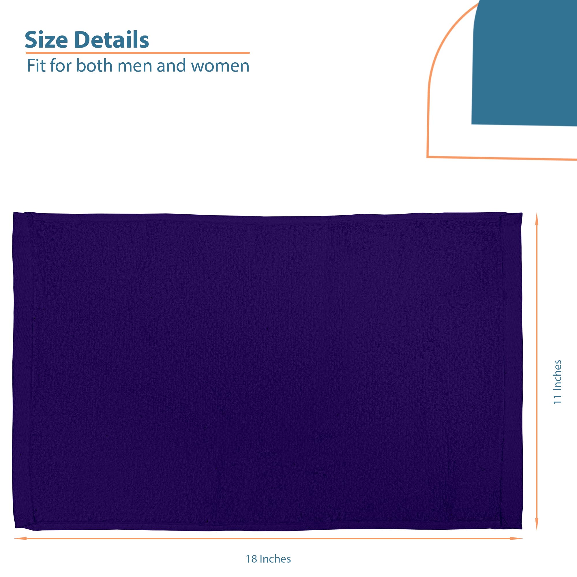 Batex 100% Cotton Terry Royal Fingertip Towel Set of 4, 11x18 Inches, Bathroom Towels with Hemmed Ends