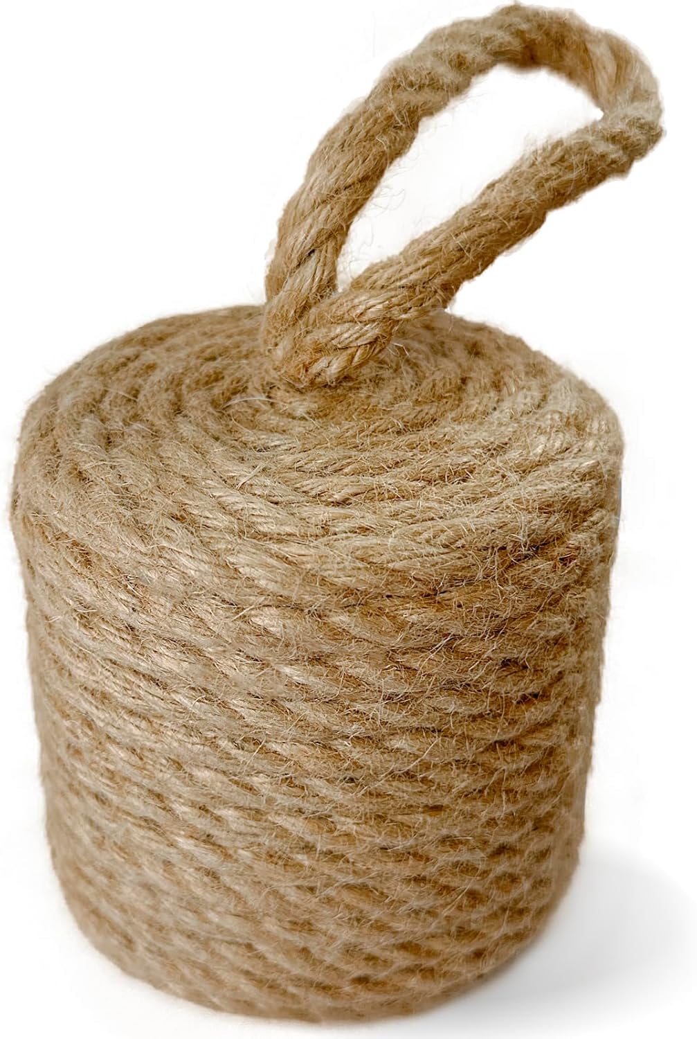 3 Pcs Decorative Door Stop Rope Knot, Nautical Large Heavy Stopper for Bedroom, Living Room Door, Window Wedge, Bookend 5.9 inch (Ivory)