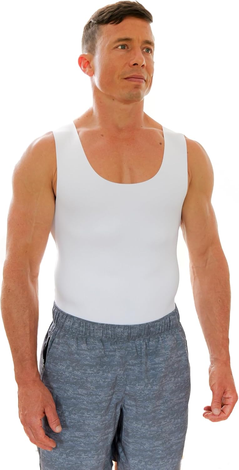 Esteem Apparel Mens Compression Shirt for Chest and Body Shaper Belly Slimming Shapewear Undershirt Tank Top for Men - Image 5