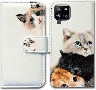 Bcov Galaxy A42 5G Case, Cute Brown Cat Leather Flip Phone Case Wallet Cover with Card Slot Holder Kickstand for Samsung Galaxy A42 5G 2021
