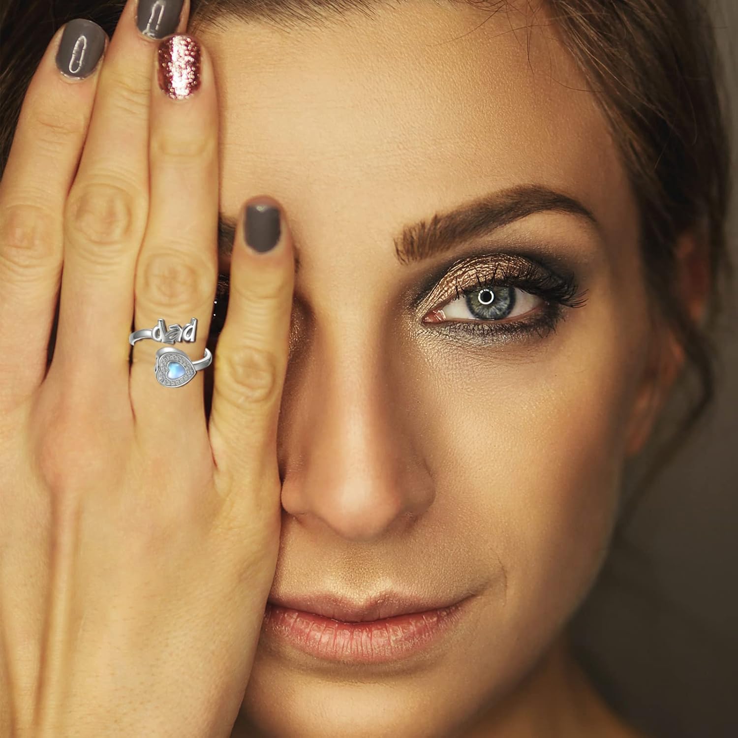 Sterling Silver Urn Ring for Ashes: Mom Dad Nana Papa Husband Ash Memorial Keepsake Cremation Jewelry Rings Gifts for Women