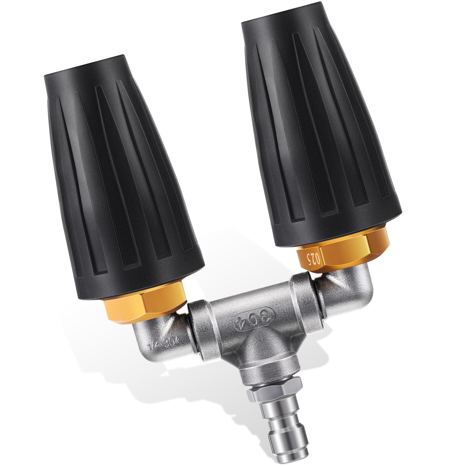 Zhengmy Boquilla turbo dual para lavadora a presión con rotación de 360°, con conector rápido de 1/4 pulgadas, boquilla turbo doble de orificio 2.0, 4-6 GPM, accesorios de lavado a presión de 4000 psi