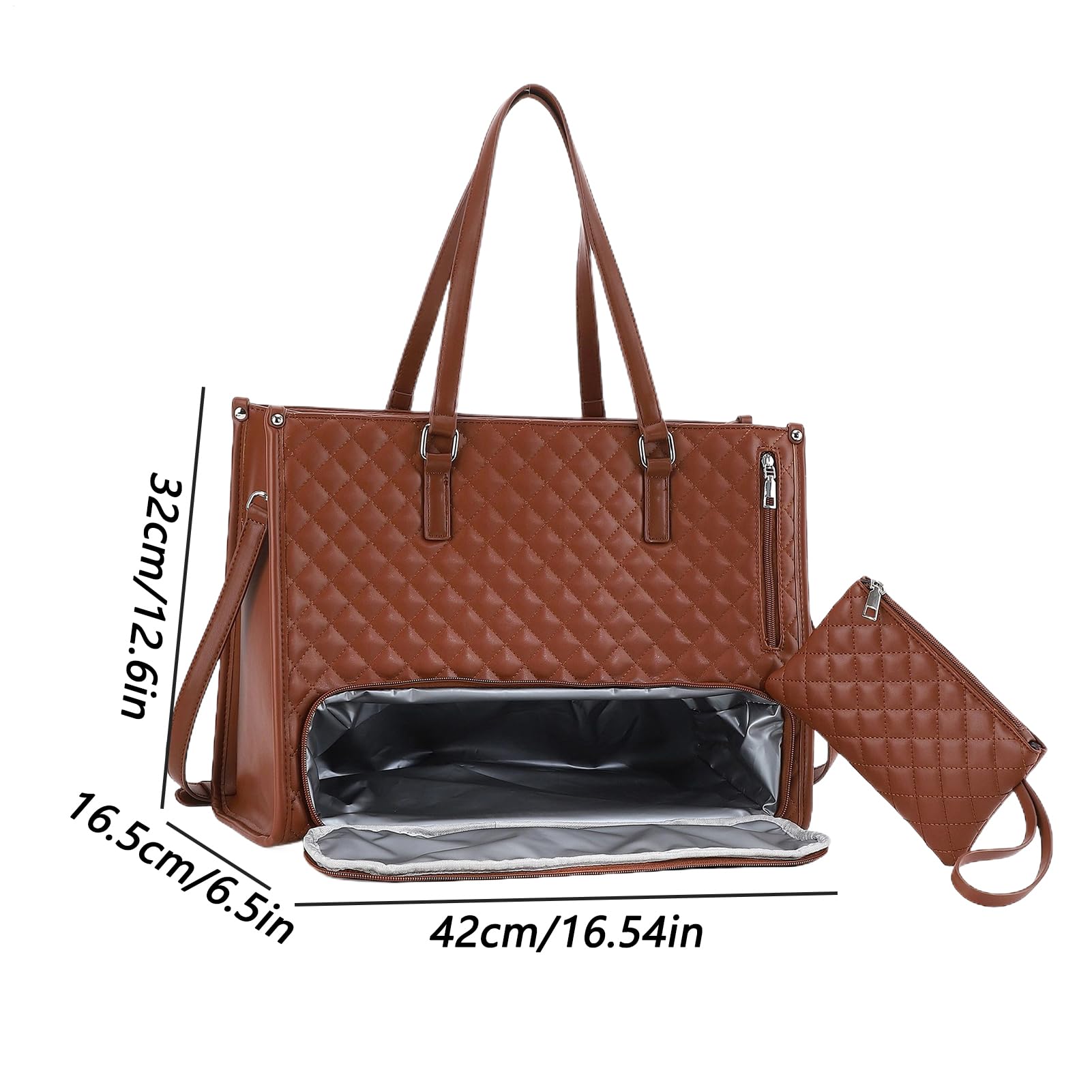 Borsa Tote con Scompartimento Pranzo Zaino Termico Per Laptop | Tote Per Pranzo Da 39,6 Centimetri per Computer Portatile Acqua Cibo Donne Studente Ufficio Infermiere Professioniste