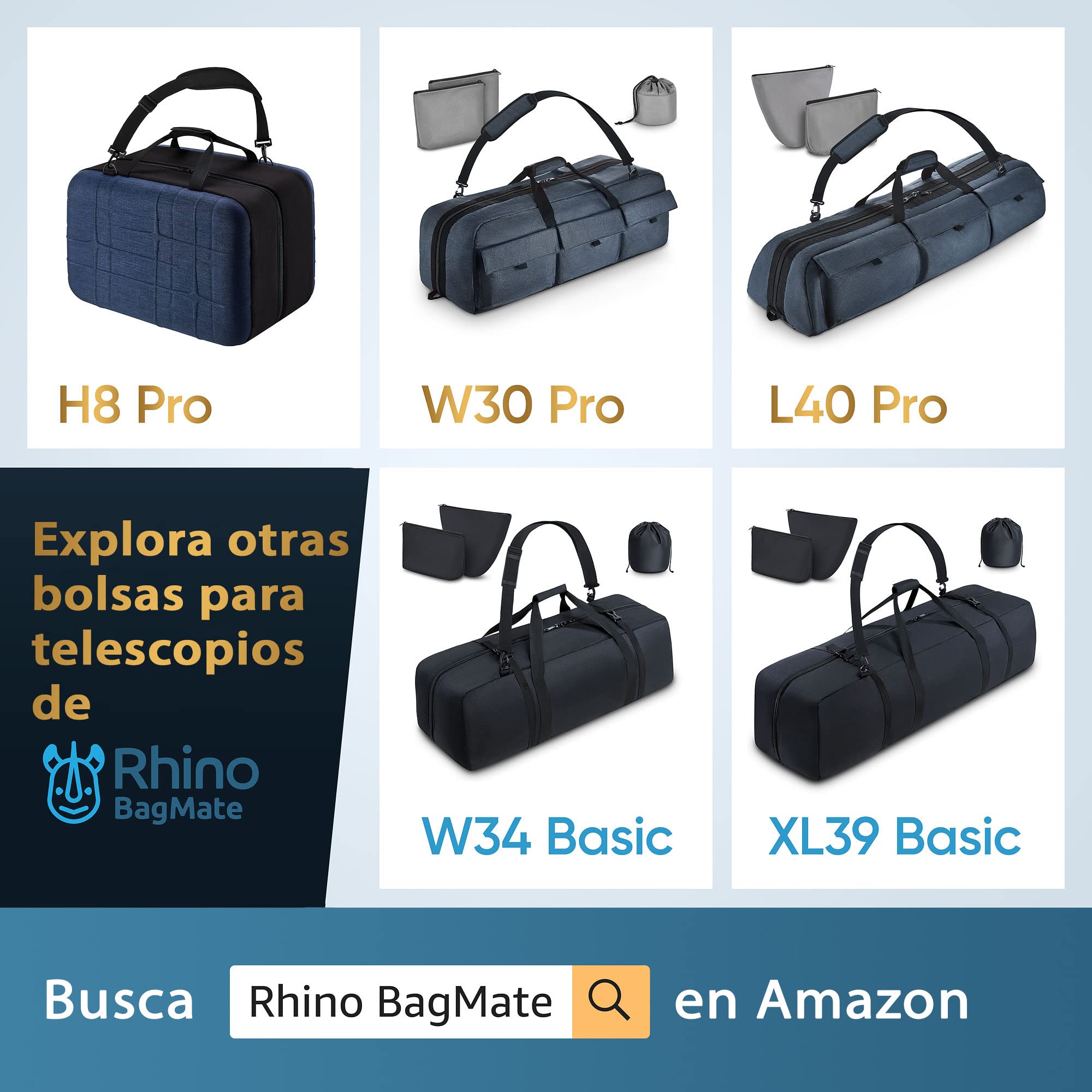 Bolsa polivalente para telescopio – Funda Acolchada para Transporte, Correa Ajustable y Espacio Extra – Repelente al Agua – Compatible con telescopios Celestron (101,6x29,2x22,9 cm)