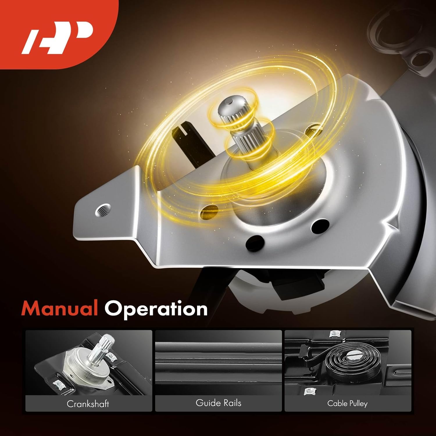 A-Premium Manual Window Regulator Compatible with Chevy Blazer, C10 C20 C30 K10 K20 K30 Pickup, C10 C20 K10 K20 Suburban & GMC C15 C1500 C25 C2500 Pickup Suburban, Jimmy, Front Right Passenger Side