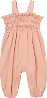 Modern Moments by Gerber Baby Girls' Self Eyelet Ruffle Long Leg Romper