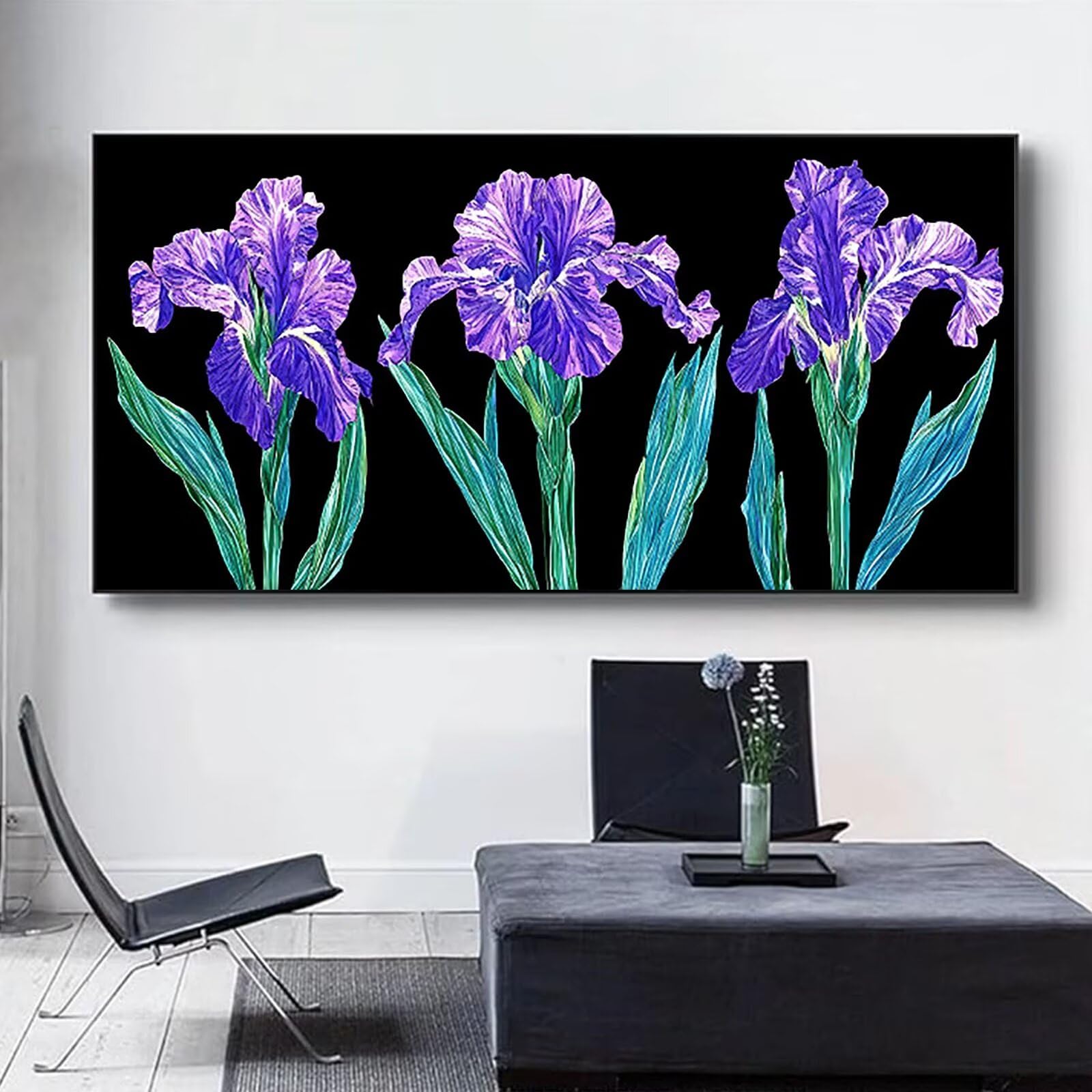 Malen nach Zahlen Kinder Blume Malen Nach Zahlen Erwachsene, Geschenke für Mädchen Junge Bastelset Set, Malen nach Zahlen Tulpe | Malen nach Zahlen Ohne Rahmen, (60x120cm) Bastelset Erwachsene 4-3