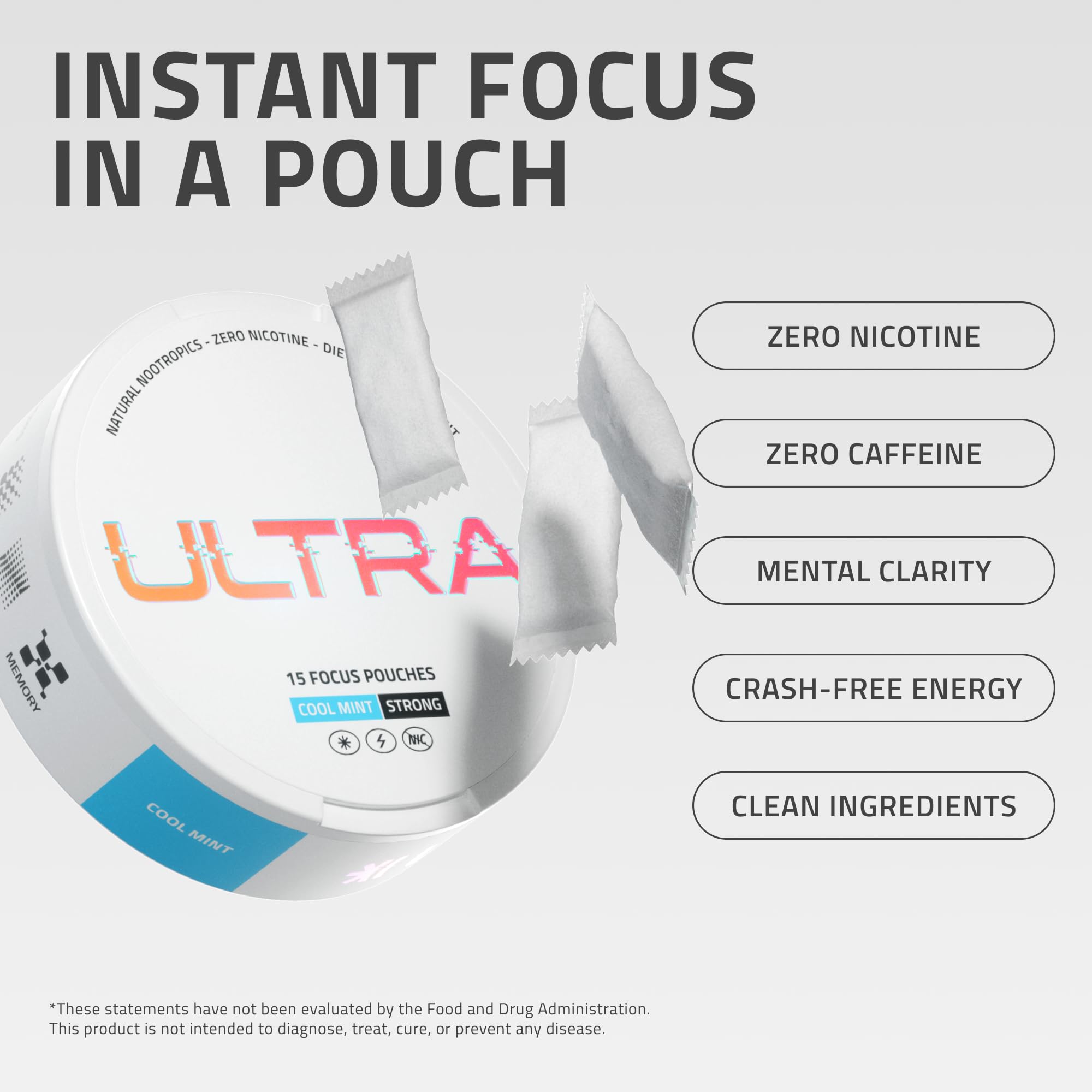 Ultra Focus Pouches (Tropical Pack, 3 Cans) Nicotine and Caffeine Free — Amazon image 3