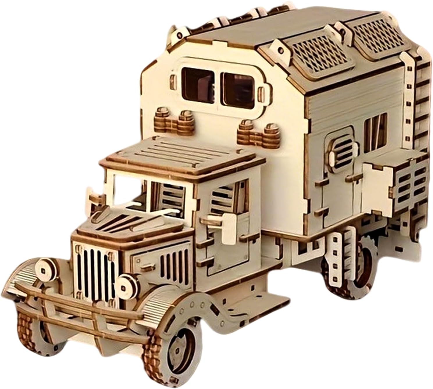 3D Wooden Puzzle, RV Model Kit for Adults & Teens, DIY Mechanical Wooden Model Kits, 11.88in X 6.49in Brain Teaser, Creative Wood Craft Puzzle Gift & Desk Decor