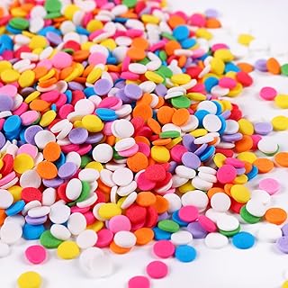 Edible Confetti Sprinkles for Cake Decorating, Round sprinkles, Rainbow ...