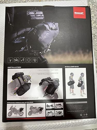 Miniatura 9 de Rhinowalk Bolsas de sillín de motocicleta, alforjas de motocicleta impermeables, bolsa de hombro 48L (24L*2), para la mayoría de los bastidores de