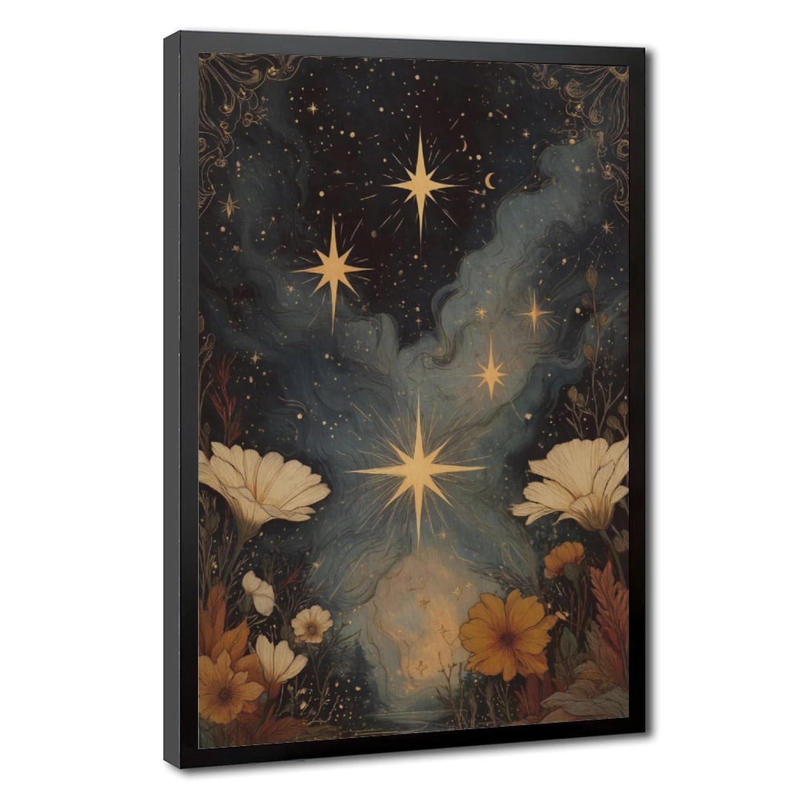 Bareronor Celestial Poster Canvas Poster Bedroom Decor Landscape Office Room Decor Gift 24" L X 36" W