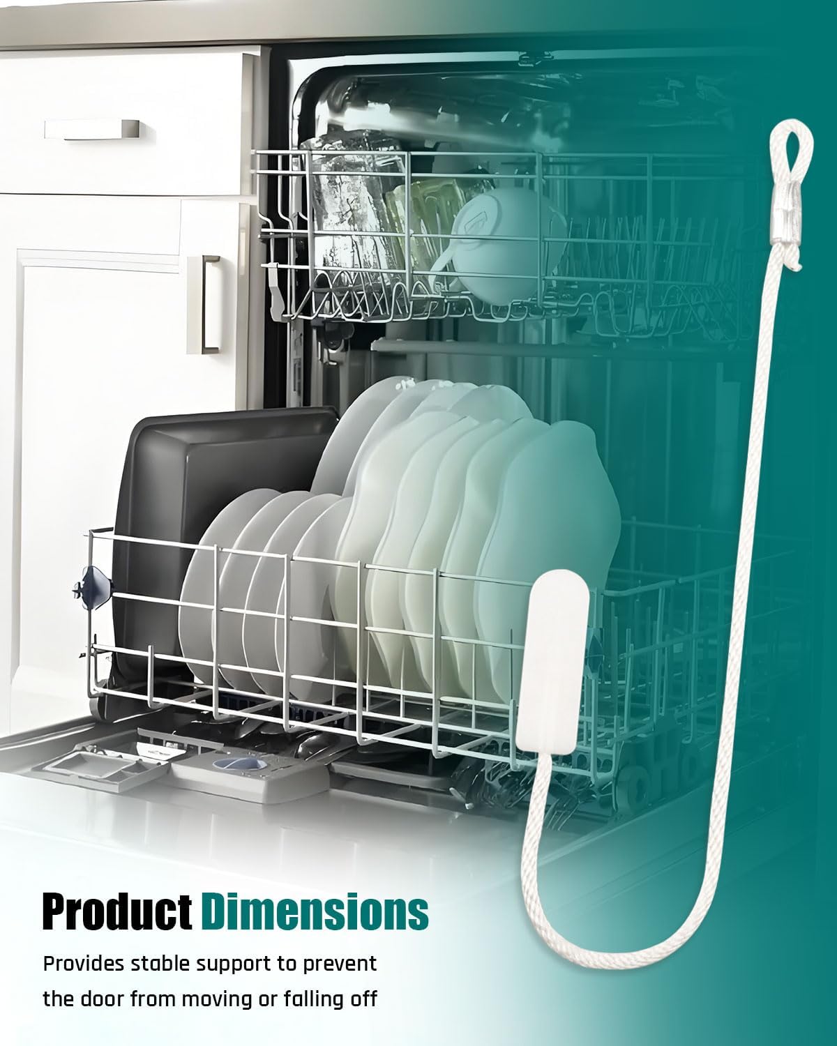 3 Pack DD81-02301A Door Rope Fit for Samsung Dishwasher Dishwasher Replace DD81-02290A