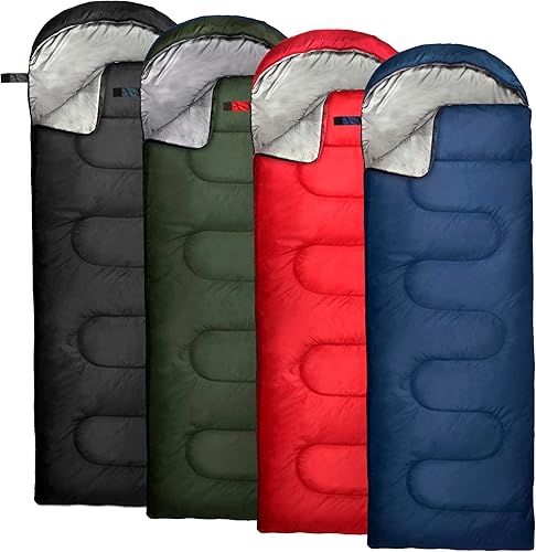 Miniatura 2 de Paquete de 10 sacos de dormir para adultos en clima frío a granel para personas sin hogar, 4 estaciones, cálidos o fríos, ligeros, para interiores y