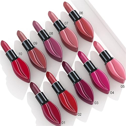 Miniatura 5 de Lápiz labial mate 2023, brillo de labios de terciopelo, 10 colores, hidratante de larga duración de 24 horas, impermeable, para cumpleaños, día de