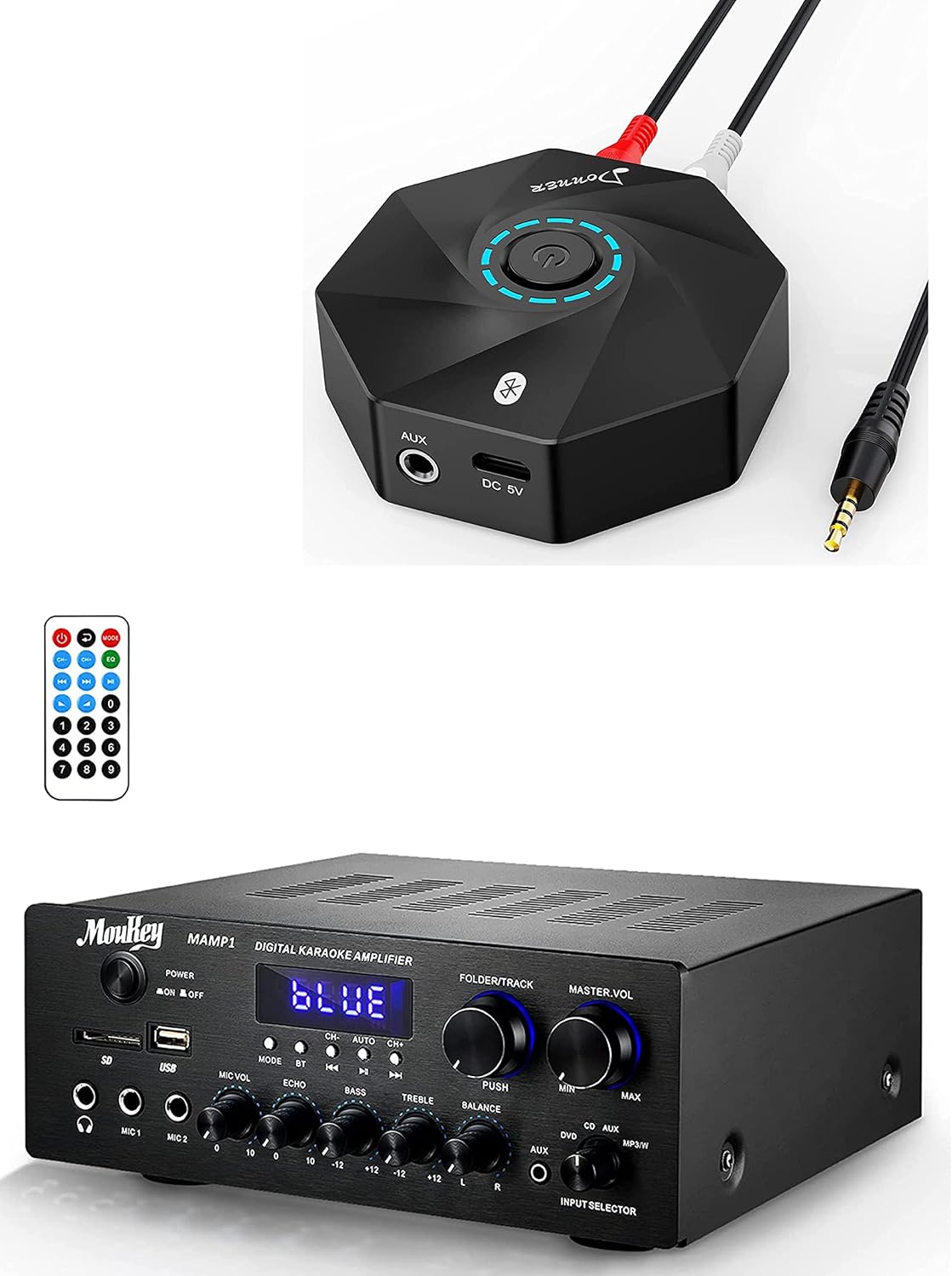 Moukey Home Bluetooth Stereo Receiver Amplifier Bluetooth