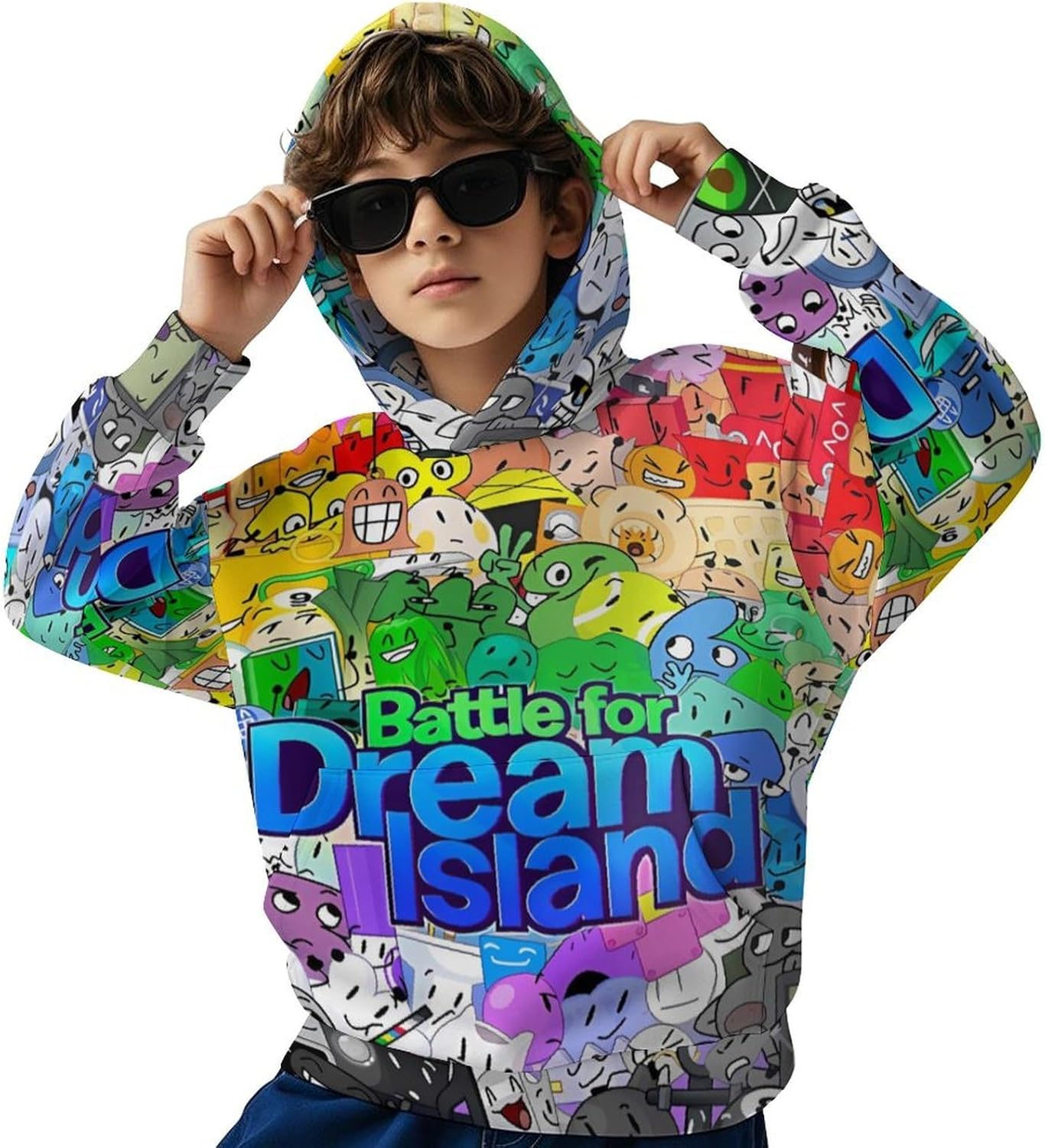 Bfdi-Battle for Dream-Island Kids' Hoodie 3d Print Sweatshirt Soft Pullover Hooded With Big Pockets