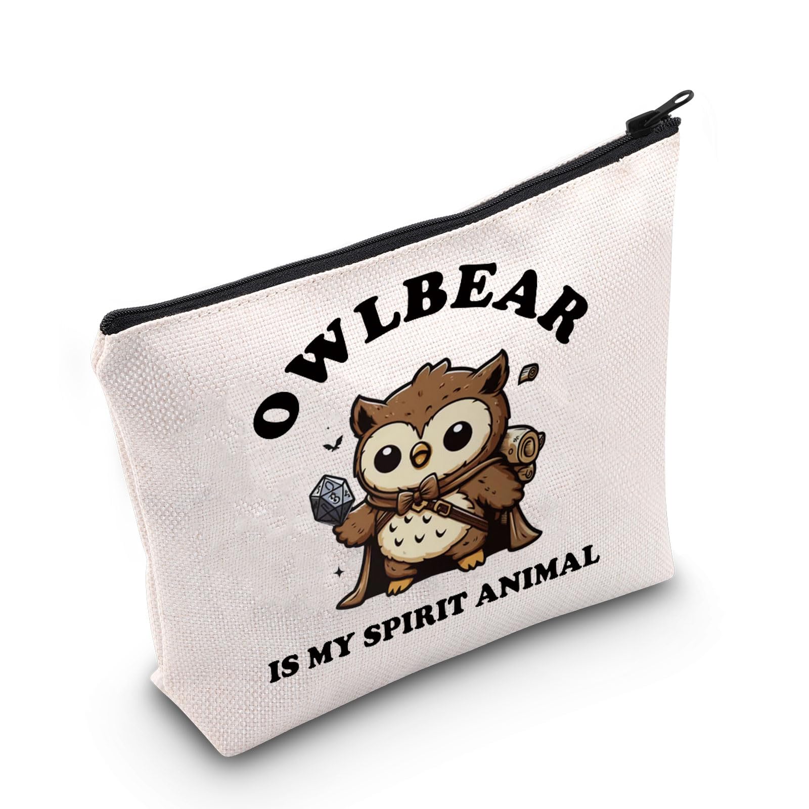 POFULL BG3 Gift Game Gift Owlbear Is My Spirit Animal Makeup Zipper Pouch Bag