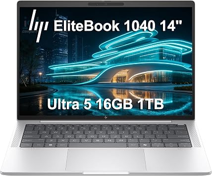 HP EliteBook 1040 G11 Business AI PC Laptop 14" FHD+, Intel 14-Core Ultra 5 125H > i7-1360P, 16GB DDR5, 1TB SSD, UltraLight, 13 Hrs Long Battery Life, IR Webcam, Win 11 Pro, Beat Elitebook 840