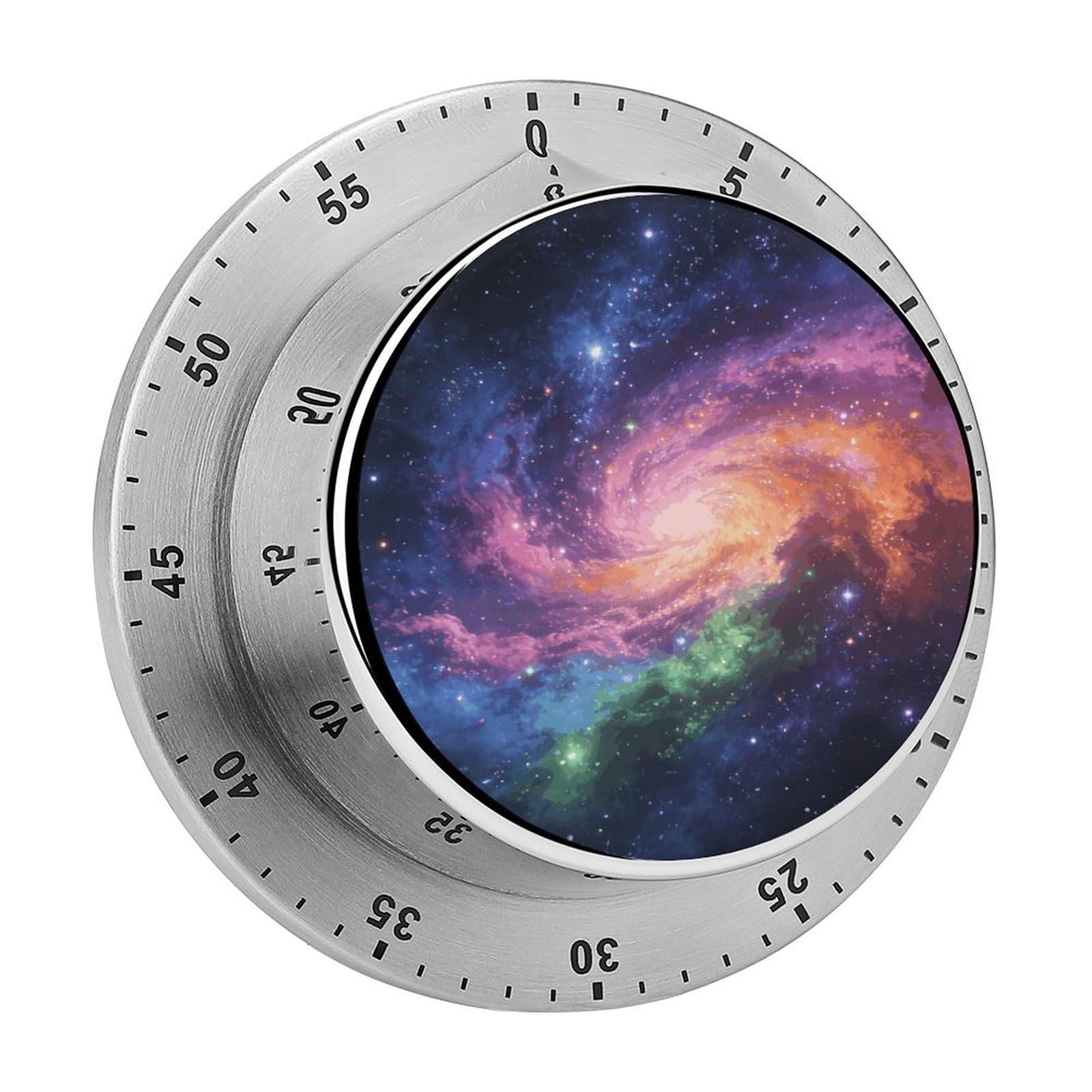 Temporizador visual de acero inoxidable con diseño exquisito de abismo en espiral para mesa