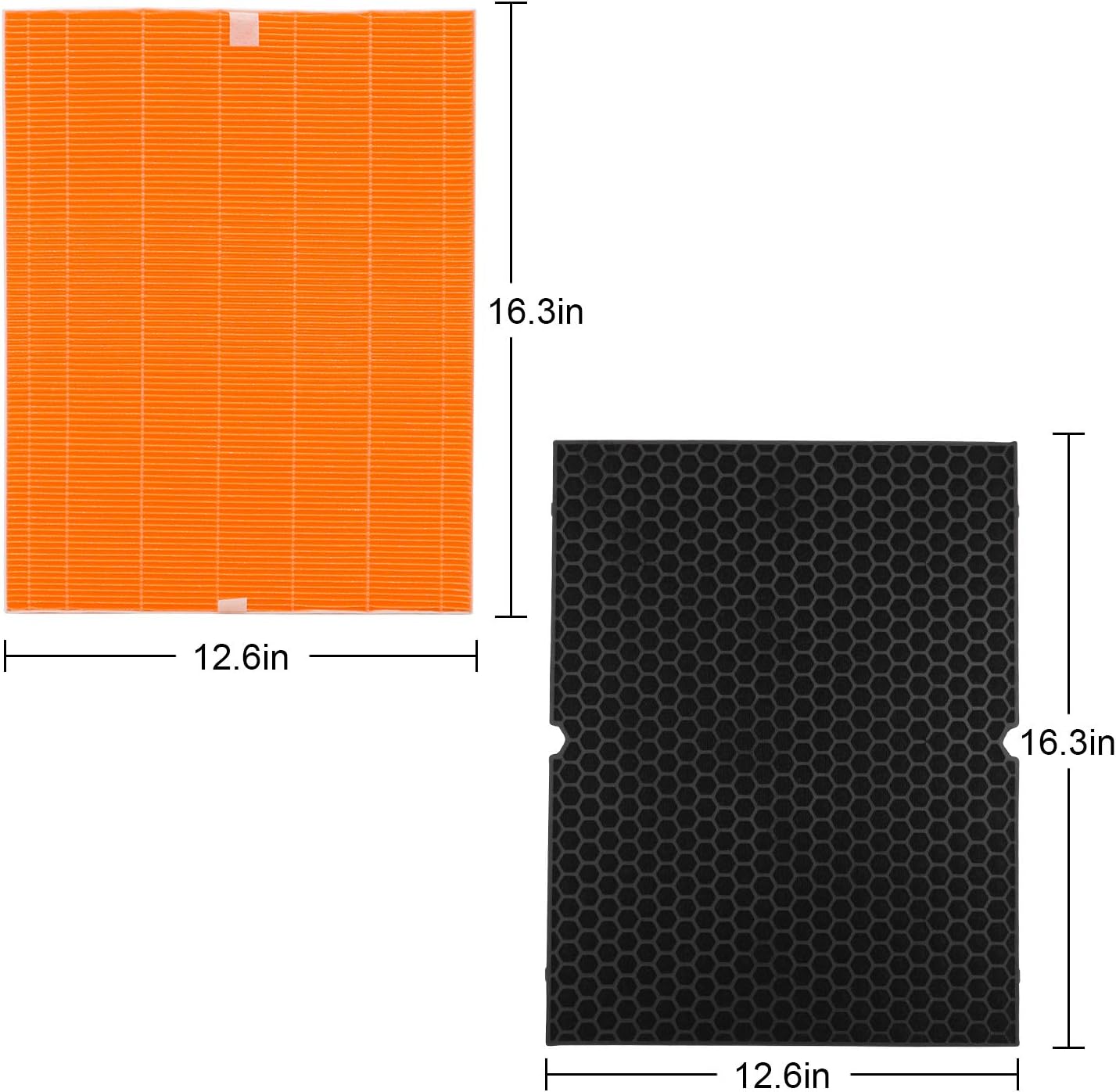 Flintar 116131 Replacement Filter I, Compatible with Winix C555 Air Purifier, H13 Grade Filtration and Washable Advanced Carbon Filter, 2-Pack