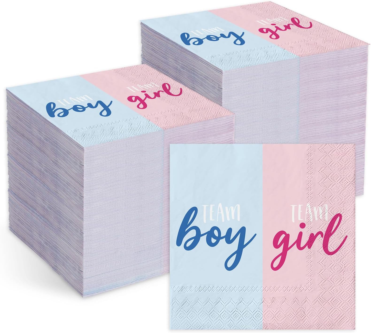 Amazon.com: Whaline 200Pcs Gender Reveal Napkins Boy or Girl Paper ...