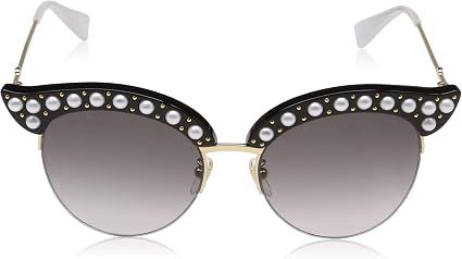 Amazon.com: Gucci GG0212S Black/Grey 