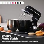 Kitchen in the box 4.5QT + 5QT Deux bols,10-Speed Mélangeur de support (Onyx Black) - Équipé de fouet d'oeuf, crochet de douille & Flat Beater pour répondre à tous les besoins quotidiens en pain maison, gâteau et cuisson de biscuits