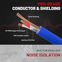 Vista 8 de Phenyx Pro Juego de micrófono inalámbrico de 4 canales PTU-5200-4B incluido con cable de serpiente de 3 pies