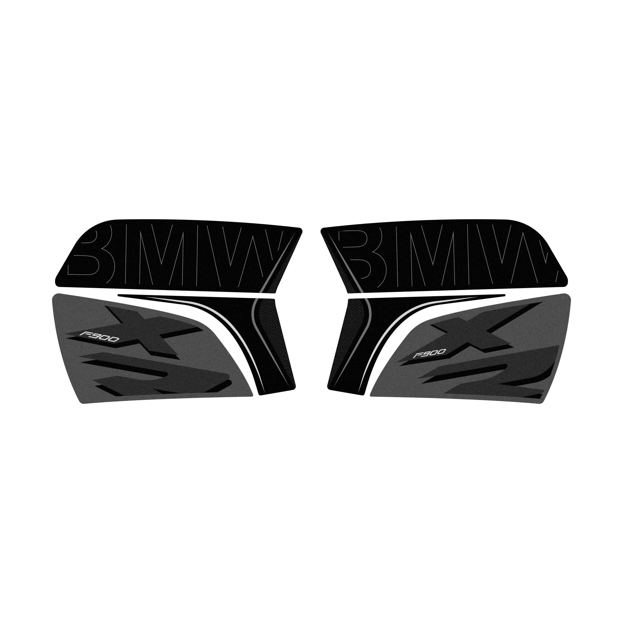 Az Graphishop Aufkleber Valige kompatibel mit BMW F 900 XR Touring Model 2020-2023 Schutz vor Stößen und Kratzern Made in Italy VF900XR-20-23 (Triple Black)