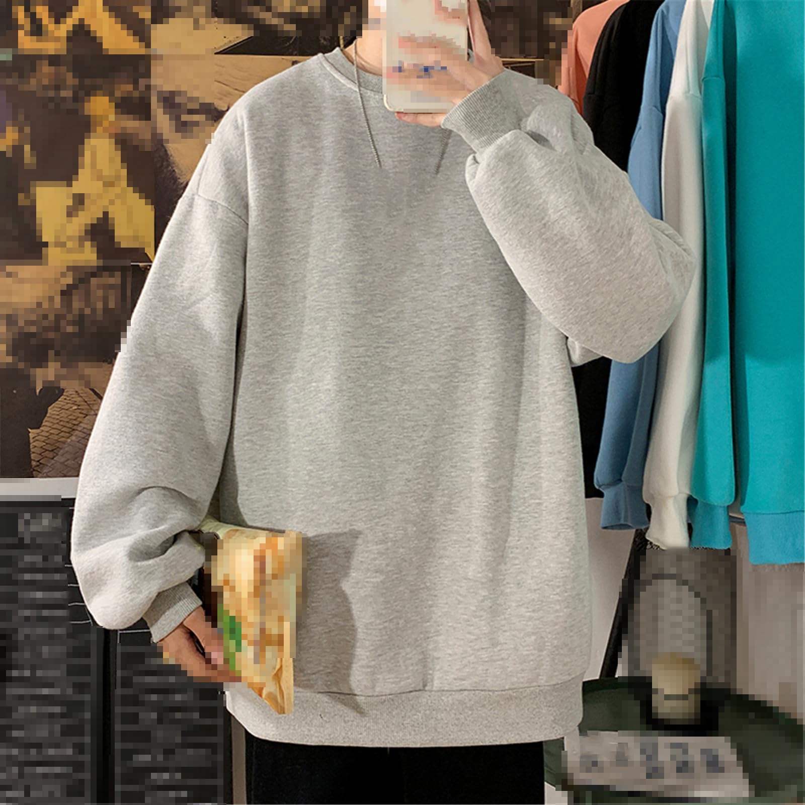 Sweejim Felpe da Donna Felpe con Cappuccio Hip Hop Allentate retrò Pullover Casual Autunnali