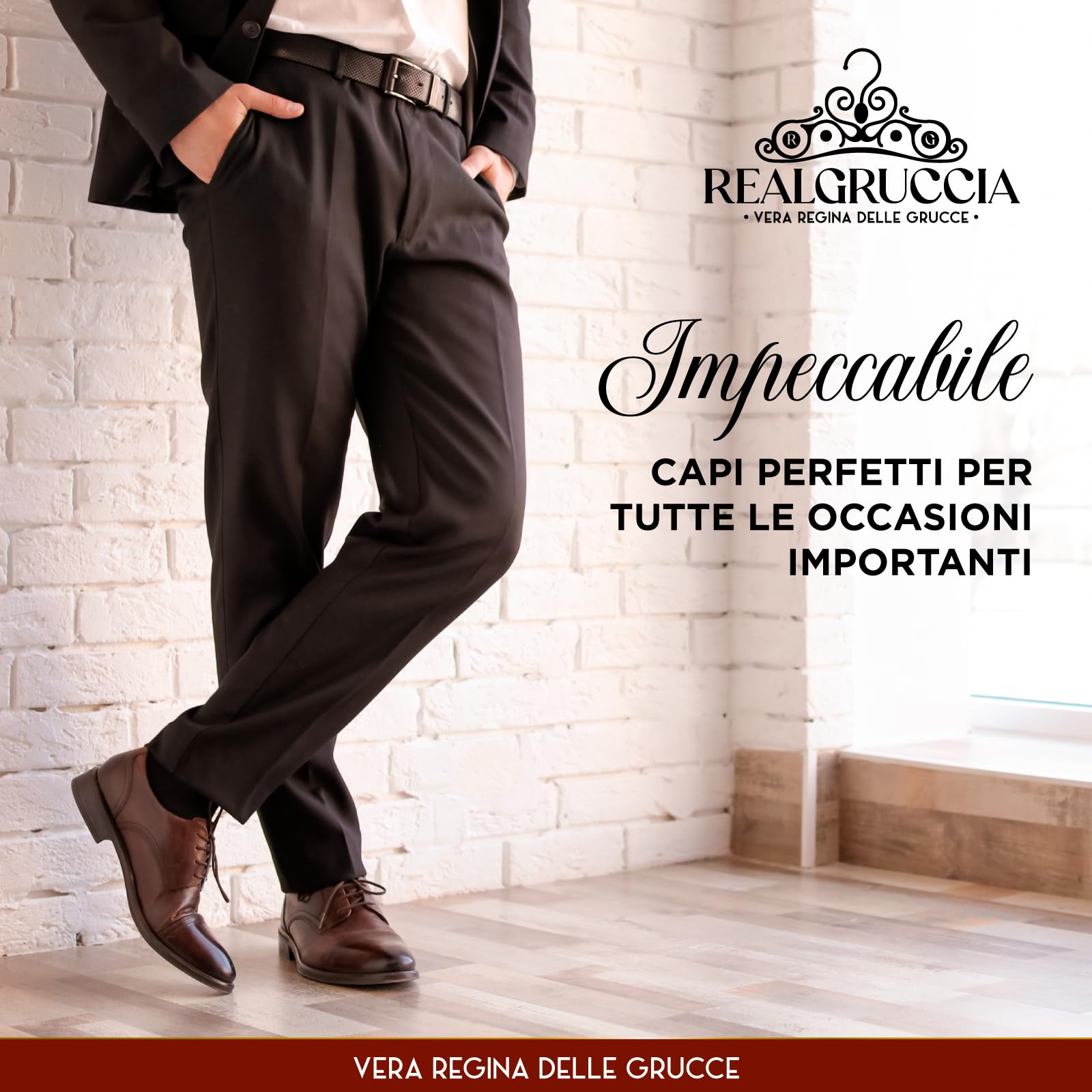 10 Grucce Appendiabiti con Pinze per Gonne Jeans Pantaloni in Legno Naturale 13x33cm - RealGruccia Clips Regolabili Salvaspazio e Robuste - Finitura Lucida e Gancio Girevole 360° in Metallo Resistente