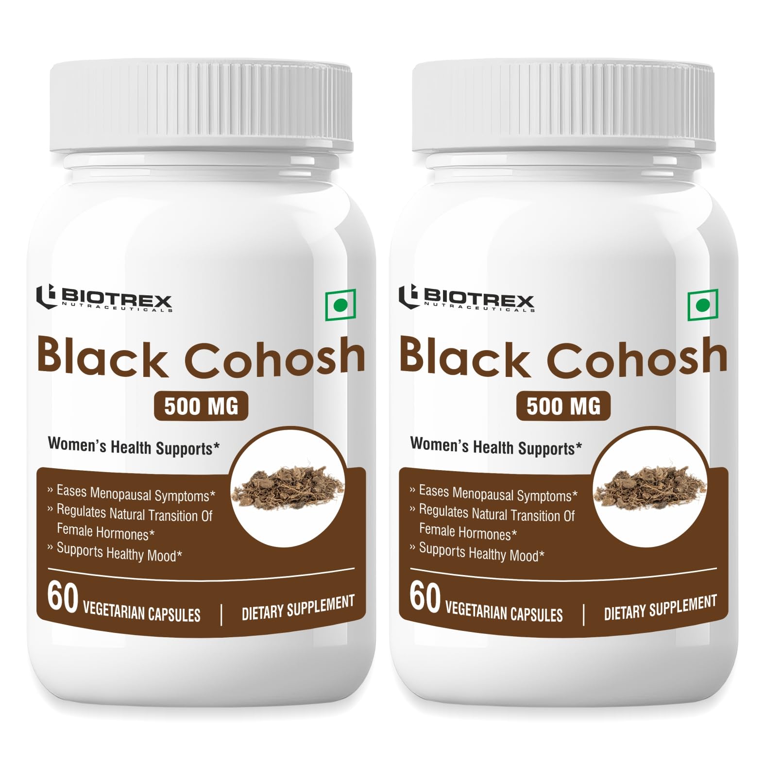 Biotrex Nutraceuticals Black Cohosh 500mg - 60 Veg Capsule, Pack of 2 (B07RY9BZL2) Amazon Price History, Amazon Price Tracker