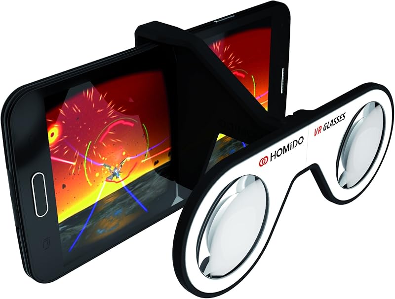 Homido Mini lentes de realidad virtual para teléfonos inteligentes Auriculares VR plegables compatibles con teléfonos celulares iPhone y Android Juegos VR y películas en 3D