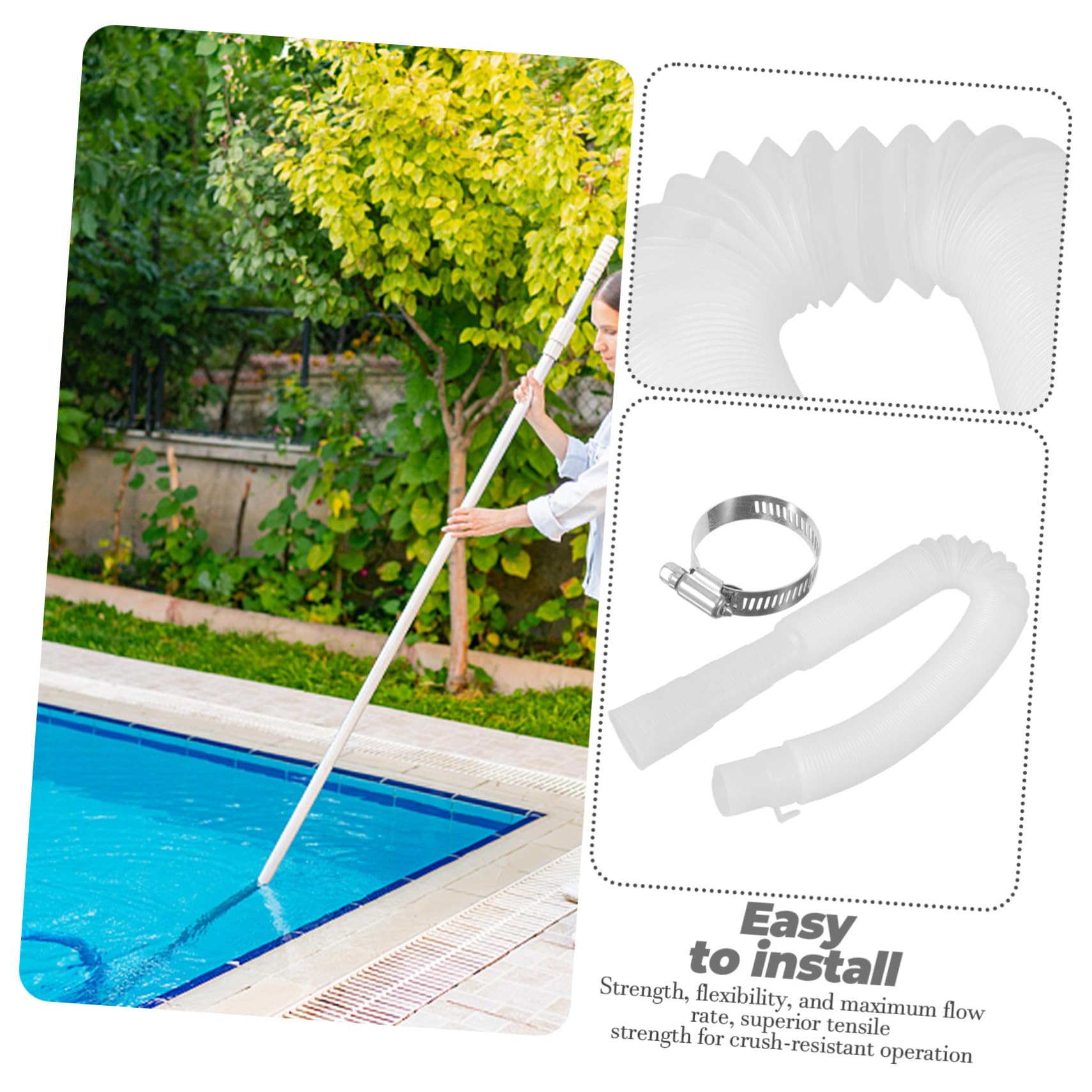 Balacoo 3 Sets Pool Replacement Tube Swimming Pool Drain Hose Accessory Pump Hose Swimming Pool Accessory Swimming Pool Replacement Hose Pool Pool Supplies Pool Replacement