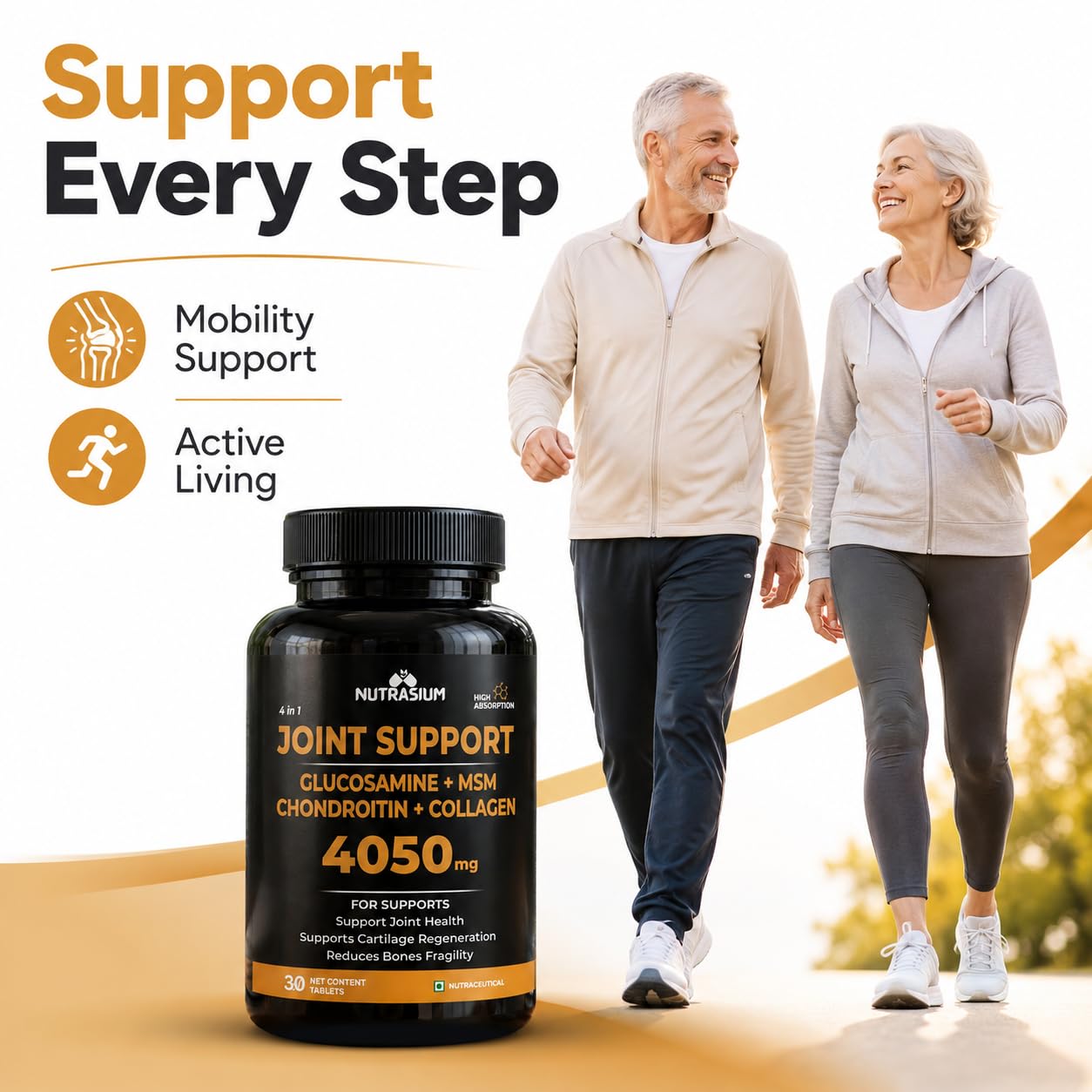 Nutrasium Glucosamine 1500mg | Joint Support | Cartilage & Muscle | 30 Tabs 3