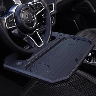 Car Steering Wheel Tray for Eating Food,Steering Wheels Desk Road Trip Essentials for Adults,Car Table Food Trays Organization,Cars Cool Interior Gadgets Accessories(Black)